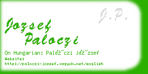 jozsef paloczi business card